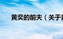 黄奕的前夫（关于黄奕的前夫的介绍）