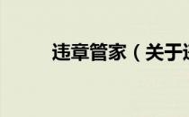 违章管家（关于违章管家的介绍）