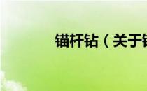 锚杆钻（关于锚杆钻的介绍）