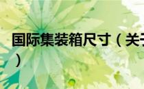 国际集装箱尺寸（关于国际集装箱尺寸的介绍）