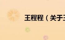 王程程（关于王程程的介绍）