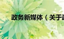 政务新媒体（关于政务新媒体的介绍）