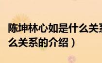 陈坤林心如是什么关系（关于陈坤林心如是什么关系的介绍）