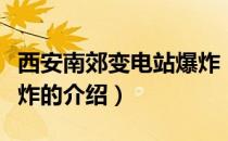 西安南郊变电站爆炸（关于西安南郊变电站爆炸的介绍）