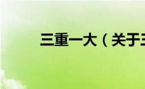 三重一大（关于三重一大的介绍）