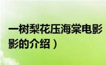 一树梨花压海棠电影（关于一树梨花压海棠电影的介绍）