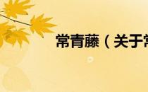 常青藤（关于常青藤的介绍）