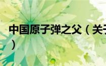 中国原子弹之父（关于中国原子弹之父的介绍）