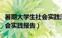 暑期大学生社会实践活动感想（暑期大学生社会实践报告）