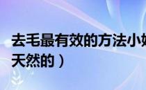 去毛最有效的方法小妙招（去毛最有效的方法天然的）