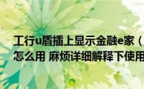 工行u盾插上显示金融e家（我的工行U盾是金融 家的 这个怎么用 麻烦详细解释下使用步骤）