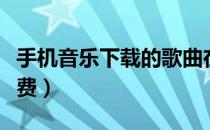 手机音乐下载的歌曲在哪里（手机音乐下载免费）