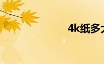 4k纸多大（4k）