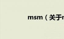 msm（关于msm的介绍）