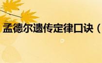 孟德尔遗传定律口诀（孟德尔遗传定律内容）