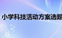 小学科技活动方案选题（小学科技活动方案）