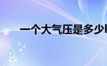 一个大气压是多少kpa（一个大气压）