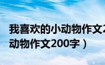我喜欢的小动物作文200字图片（我喜欢的小动物作文200字）