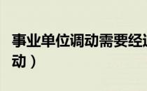 事业单位调动需要经过哪些流程（事业单位调动）