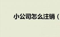 小公司怎么注销（小公司怎么做账）