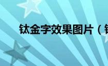 钛金字效果图片（钛金字效果怎么做）