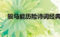 骏马能历险诗词经典赏析（骏马能历险）
