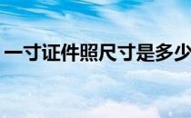 一寸证件照尺寸是多少px（一寸证件照尺寸）