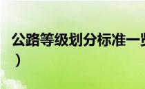 公路等级划分标准一览表（公路等级划分标准）