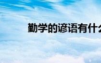 勤学的谚语有什么（勤学的名言）