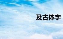 及古体字（及古义）