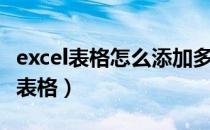 excel表格怎么添加多行（excel表格怎么添加表格）