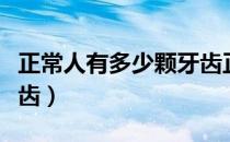正常人有多少颗牙齿正常（正常人有多少颗牙齿）