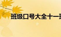 班级口号大全十一班（班级口号大全）