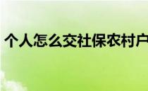 个人怎么交社保农村户口（个人怎么交社保）