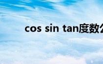 cos sin tan度数公式表（cos sin）