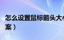怎么设置鼠标箭头大小（怎么设置鼠标箭头图案）
