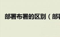部署布署的区别（部署与布署有什么区别）