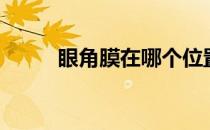 眼角膜在哪个位置图片（眼角膜）