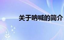 关于呐喊的简介（求 呐喊 简介）
