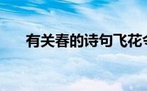 有关春的诗句飞花令（有关春的诗句）
