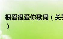 很爱很爱你歌词（关于很爱很爱你歌词的介绍）