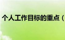 个人工作目标的重点（个人工作目标怎么写）