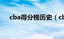 cba得分榜历史（cba得分榜历史排名）