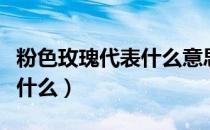 粉色玫瑰代表什么意思多少朵（粉色玫瑰代表什么）