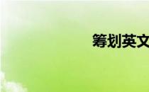 筹划英文（筹划）
