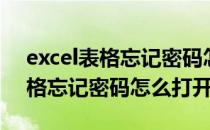 excel表格忘记密码怎么解除保护（excel表格忘记密码怎么打开）