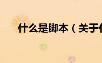 什么是脚本（关于什么是脚本的介绍）