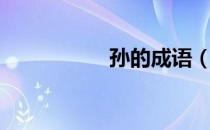 孙的成语（孙的成语）