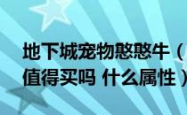 地下城宠物憨憨牛（DNF新出的宠物憨憨牛值得买吗 什么属性）