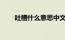 吐槽什么意思中文（吐槽什么意思）